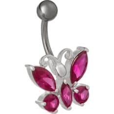 Silver Wave Butterfly pendant