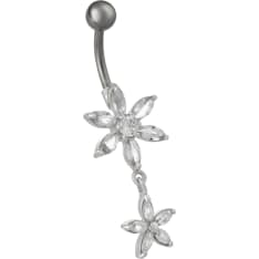 Silver Wave 2 flower necklace
