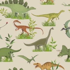 Digiprint Dinosaurieland 150 cm tricot fabric