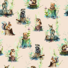 Digiprint Smådjur 150 cm trikookangas