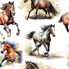 Digiprint Galopp 150 cm tricot fabric
