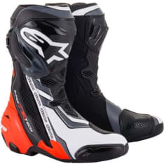 Alpinestars Ajosaapas Supertech R v2 Musta/Fluo Punainen/Valkoinen