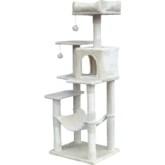 Pohjolan pet accessories 143 cm, beige cat climbing tree