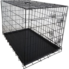 Pohjolan Lemmikkitarvike 107 x 69 x 75 cm L black collapsible pet cage