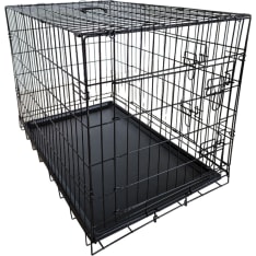 Pohjolan Lemmikkitarvike 91 x 57 x 63,5cm M black foldable pet cage