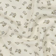 Flowers 143 cm waffle tricot fabric