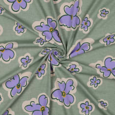 Flowers 148 cm jersey fabric