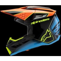 Alpinestars Helmet SM3 Youth Fray Black/Orange/Yellow Fluo YL