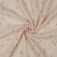 Sydämet 135 cm tuplaharsokangas