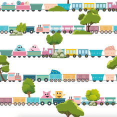 Textil Junanvaunut 150 cm trikookangas