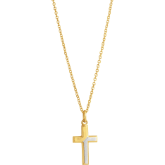 Top Gold 13x23mm cross+chain