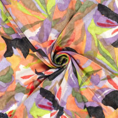 Abstract 145 cm satin velvet fabric
