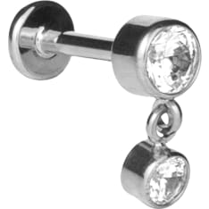 Silver Wave ER906 push in piercing jewelry