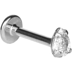 Silver Wave ER907 push in piercing jewelry