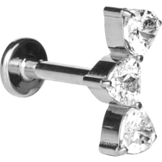 Silver Wave ER911 push in piercing jewelry