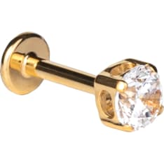 Silver Wave ER953 push in piercing jewelry