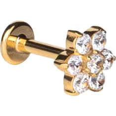 Silver Wave ER955 push in piercing jewelry
