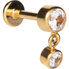 Silver Wave ER956 push in piercing jewelry