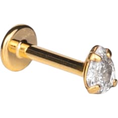 Silver Wave ER957 push in piercing jewelry