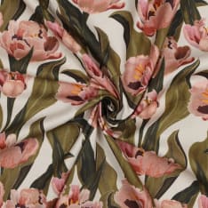 Flowers 138 cm puuvillacanvaskangas