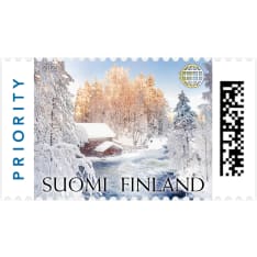 Talvinen koski 10 x foreign stamps