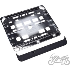 WM 173x198mm silver license plate holder