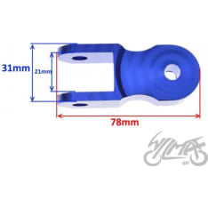 WM blue rear fork extension piece