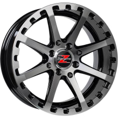 Barzetta Black Polished 7x14, bolt pattern: 4x156, ET: 10, ATV rim