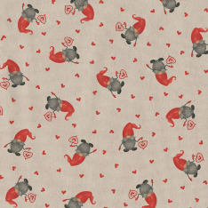 Elves 140 cm faux linen fabric