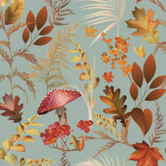 Textil Rönnbär Höst 150 cm cotton jersey fabric