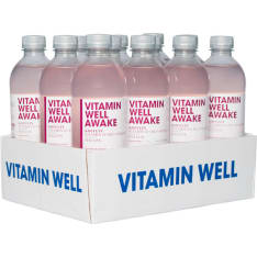 Vitamin Well Awake Vadelma 0,5l 12-pack Still Drink