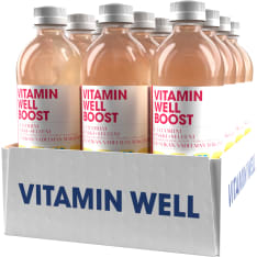 Vitamin Well Boost Vadelma-Mustikka 0,5l 12-pack Still Drink
