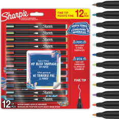 Sharpie Creative Acrylic Marker Earth Tones Fine tip 12-Blister