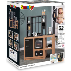 Smoby Loft Kitchen Play Kitchen and 32 Accessories