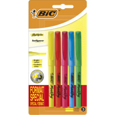 BIC Highlighter 5 pcs highlighting pen