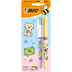 Bic Kawaii 4-värikynä ja korostuskynä