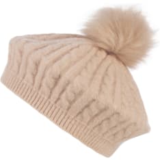 Lasessor Signa beret with faux fur tassel