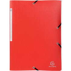 Exacompta 3.flap folder PP A4 recycled red