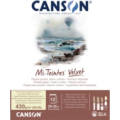 Canson Mi-Teintes Velvet 430g 24x32 cm 12L White leaf