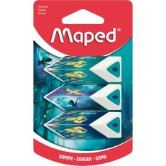 Maped Pyramid Dragon erasers (set of 3)
