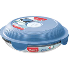 Maped glass plate with lid