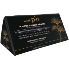 UNI PIN 18 pcs fiber tip pen in a gift box