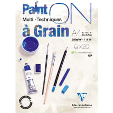 Clairefontaine PaintON Pad A4 250g rough Mixed media