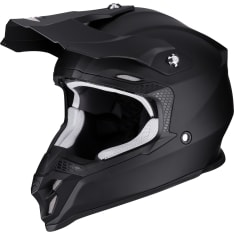 Scorpion VX-16 Evo Air Solid matte black motocross helmet