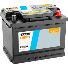 EXIDE EXCELL 62AH 242X175X190 -/+ 540A akku
