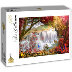 Grafika Deep Forest Waterfall 1500p Jigsaw Puzzle