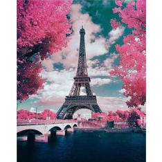Figure'd Art Eiffel Tower and Flo Cross Stitch