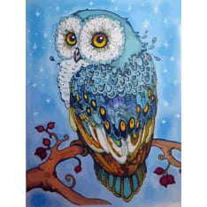 Figured Art Stamped Cross Stitch Beautiful Owl