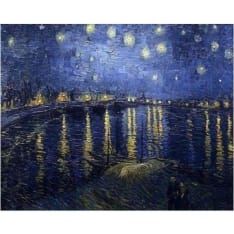 Figured Art Stamped Cross Stitch Van Gogh Starry Nig