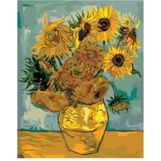Figured Art Stamped Cross Stitch Van Gogh Sunflowers